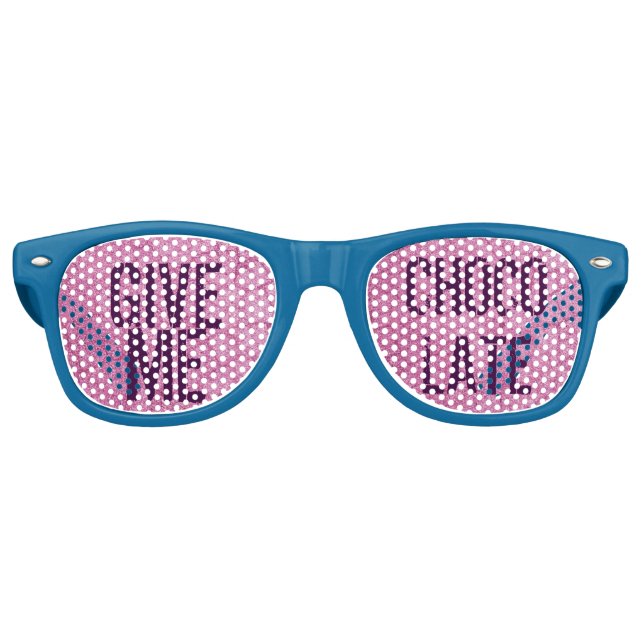 GEBEN SIE MIR SCHOKOLADE SONNENBRILLE (Vorderseite)