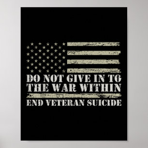 Geben Sie nicht dem Krieg innerhalb der Veteranen Poster