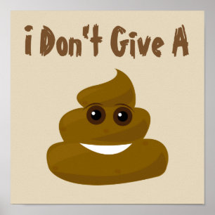 Geben Sie nicht ein gekackte Emoji Plakat