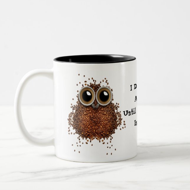 Geben Sie nicht EINEN SCHREI Kaffee wird getan! Zweifarbige Tasse (Links)