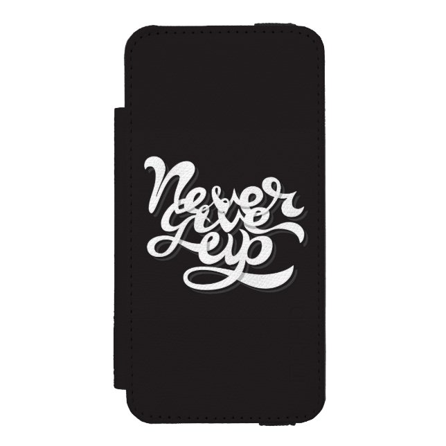 Geben Sie nie 2 auf Incipio iPhone Geldbeutel-Hülle (Folio Vorderseite)