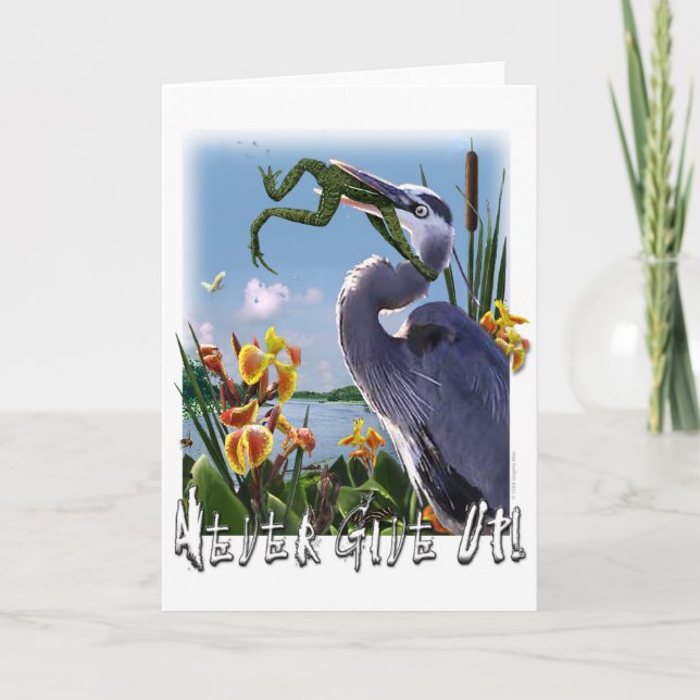 Geben Sie nie auf! Karte (Vorderseite)