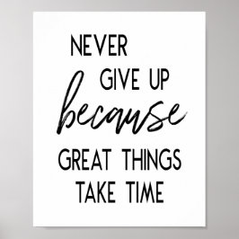 Geben Sie nie das Inspirationspopster auf Poster