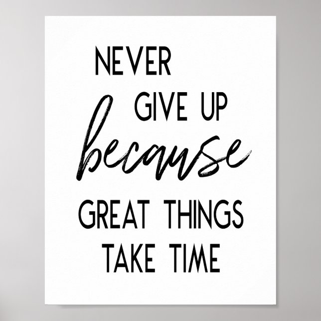 Geben Sie nie das Inspirationspopster auf Poster (Vorne)