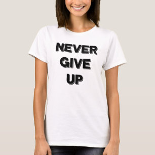 Geben Sie nie der Flowy der Frauen T-Shirt