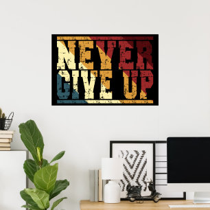 Geben Sie niemals die geistige Gesundheit des Fitn Poster