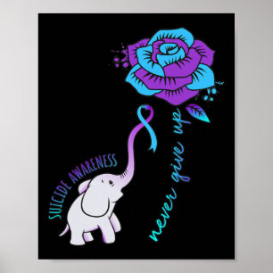 Geben Sie niemals die glückliche Unterstützung für Poster