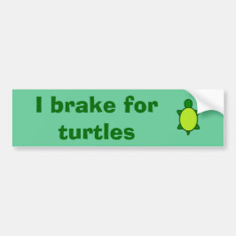 Geben Sie Schildkröten eine Bremse! Autoaufkleber