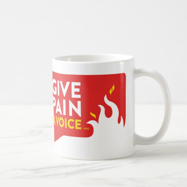 Geben Sie Schmerz eine Stimme Kaffeetasse (Rechts)