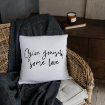 Geben Sie sich ein Liebe-Kissen