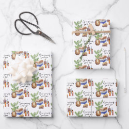Geben Sie sich ein paar Liebe-Papierblätter Geschenkpapier Set