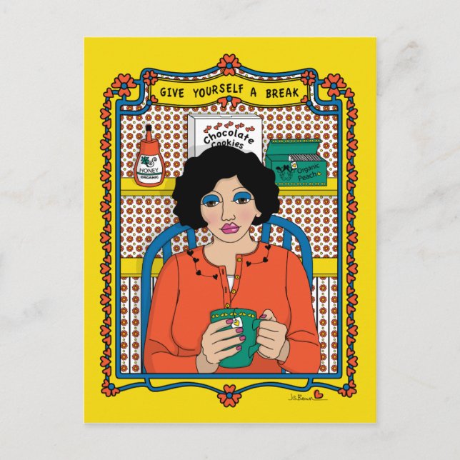 Geben Sie sich eine Break_B_ Postkarte (Vorderseite)