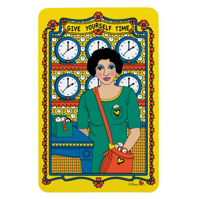 Geben Sie sich Zeit_B_4x6 Kühlschrank Magnet (Vertikal)