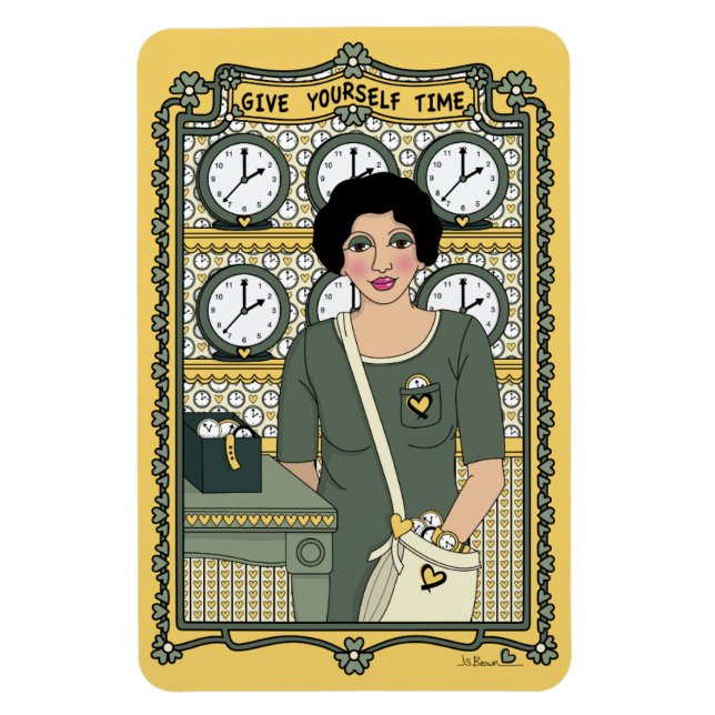 Geben Sie sich Zeit_C_4x6 Kühlschrank Magnet (Vertikal)