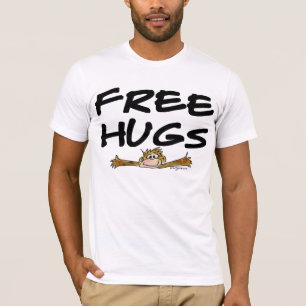 Geben Sie Umarmungs-Cartoon-Affe-T-Shirt frei T-Shirt
