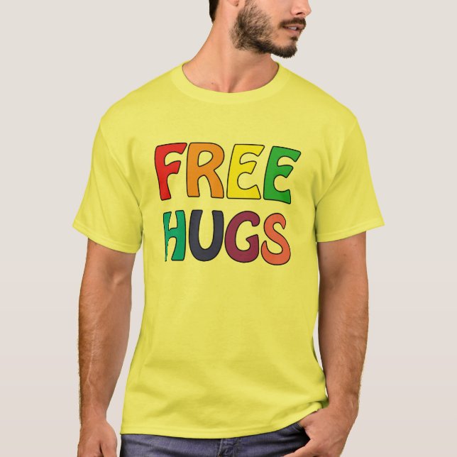 Geben Sie Umarmungs-grundlegendes T-Shirt frei (Vorderseite)