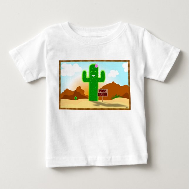 Geben Sie Umarmungs-Kaktus-Säuglings-T - Shirt (Vorderseite)