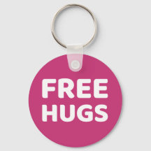 Geben Sie Umarmungs-Knopf Keychain frei