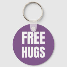 Geben Sie Umarmungs-Knopf Keychain frei