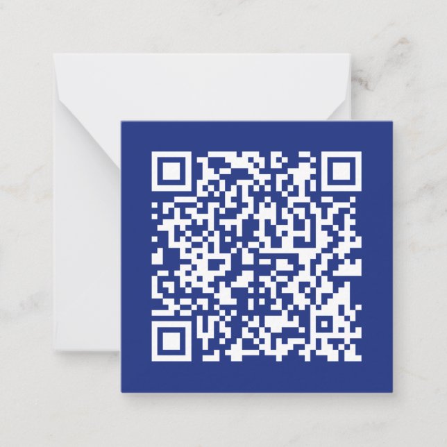 Geben Sie URL sofort generierten QR-Code ein | Nav Mitteilungskarte (Vorderseite)