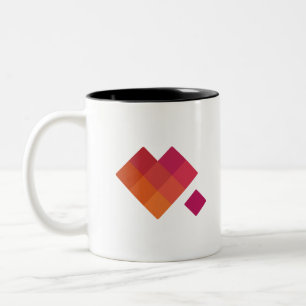 Geben, was wir logomark können zweifarbige tasse