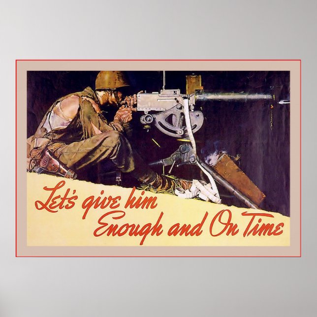 Geben wir ihm genug ~ Vintager Weltkrieg 2 Poster (Vorne)