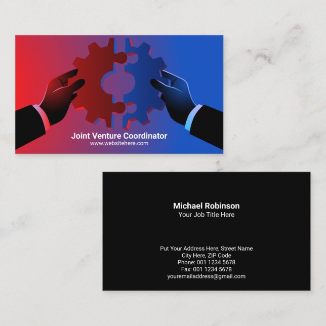 Geber | Zusammenarbeitskonzept für Fusionskontroll Visitenkarte (Vorne/Hinten)