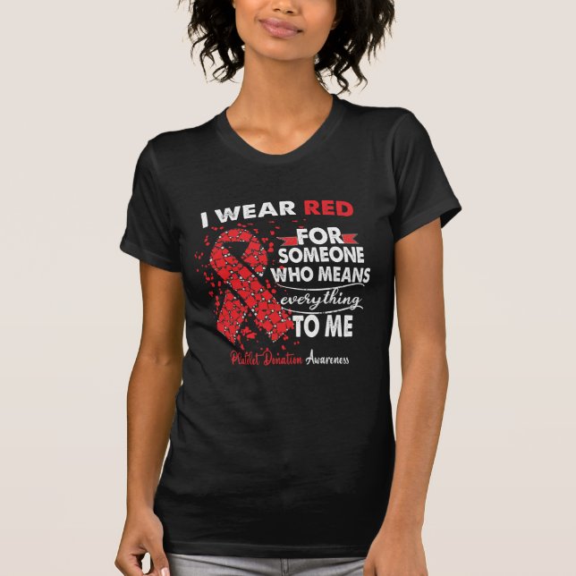 Geberverband für Thrombozyten Unterstützung Red  T-Shirt (Vorderseite)