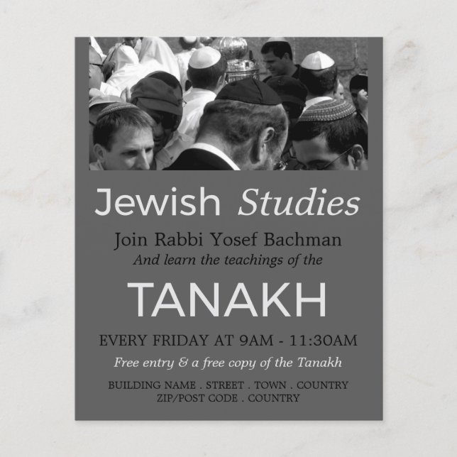 Gebet an der Synagoge, Judentum, jüdische Studien Flyer (Vorne)