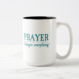 Gebet ändert alles zweifarbige tasse