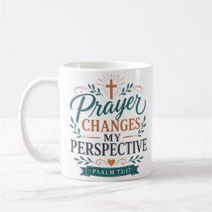 Gebet ändert meine Perspektive Christliches Zitat Kaffeetasse