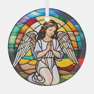 Gebet Angel Rainbow gesteinigt Ornament Aus Glas