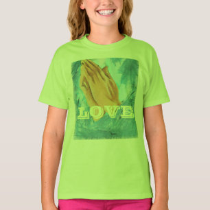 Gebet Beten Glaube Liebe Frieden Hoffnung Farbige  T-Shirt