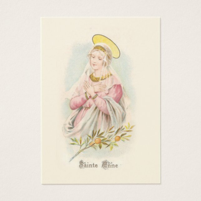Gebet bis St. Anne mit Jungfrau Mary Holy Card (Vorderseite)