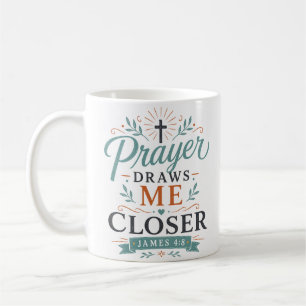 Gebet bringt mich näher Christliches Zitat Kaffeetasse