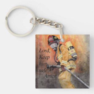 Gebet der Feuerwehrfrau Schlüsselanhänger Fireman 
