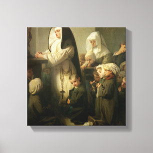 Gebet der Kinder, die an Ringwurm leiden Leinwanddruck
