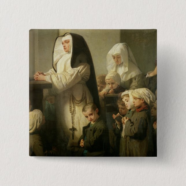 Gebet der Kinder, die unter Scherpilzflechte Button (Vorderseite)