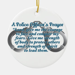 Gebet der Polizeibeamten Keramik Ornament