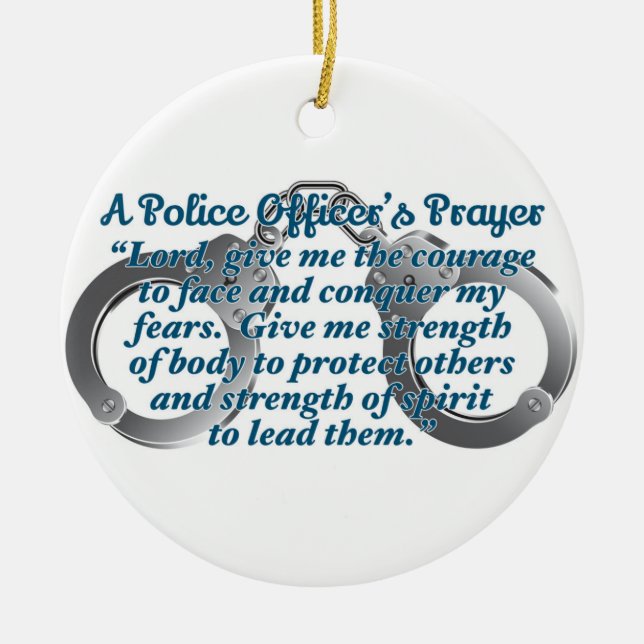 Gebet der Polizeibeamten Keramik Ornament (Vorne)