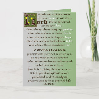 Gebet der St- Franciskatholisch-Karte Karte