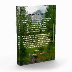 Gebet des Friedens Fotoblock