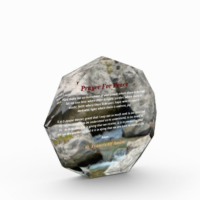 Gebet des Friedens Fotoblock (Links)