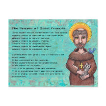 Gebet des Heiligen Franziskus Postkarte