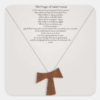 Gebet des Heiligen Franziskus Quadratischer Aufkleber