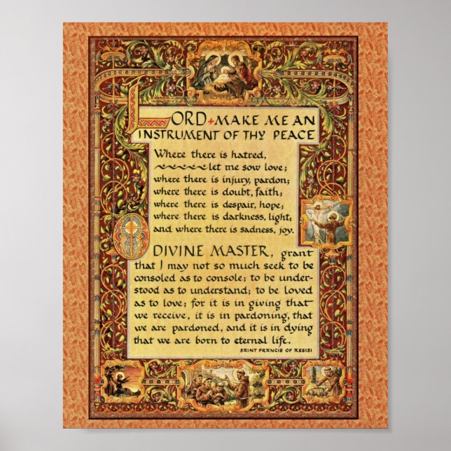 Gebet des Heiligen Franziskus von Assisi 15:17 Par Poster (Vorne)