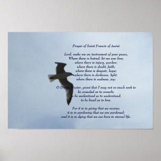 Gebet des Heiligen Franziskus von Assisi Poster