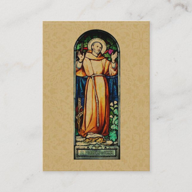 Gebet des Heiligen Franziskus von Assisi Visitenkarte (Vorderseite)