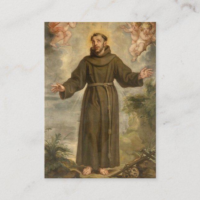 Gebet des Heiligen Franziskus von Assisi Visitenkarte (Vorderseite)