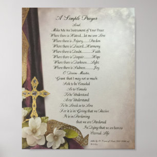 Gebet des Heiligen St Francis Assisi-15:17 Paris Poster